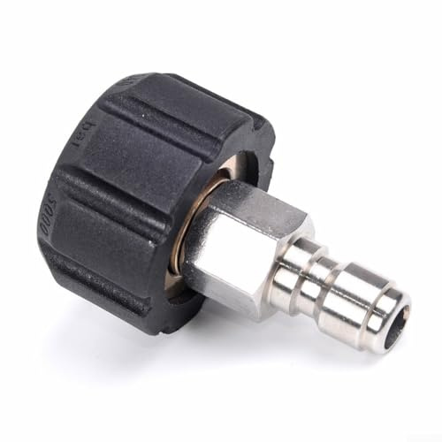M22/14 à 1/4'' Mâle Raccord en Laiton pour Buse de Nettoyeur Haute Pression Accessoires Compatible avec Acier Inoxydable et Plastique