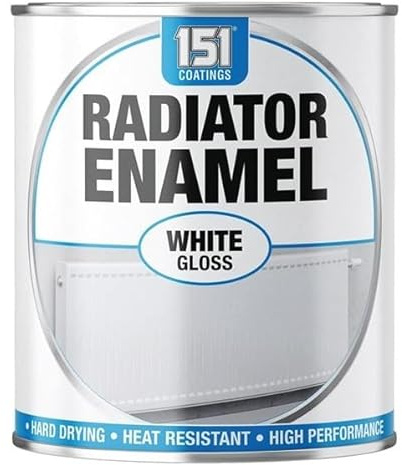 VARNOX, White Gloss Radiator Enamel Paint 300ml – Heat-Resistant, Hard-Wearing Metal Paint for Radiators, Pipes & Heaters – Durable High-Gloss Finish (1PCS)