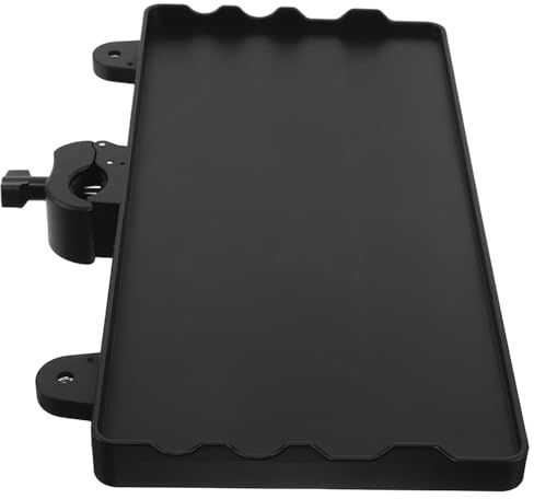 BESTOMZ Plateau de Microphone Multifonction Noir en Plastique et Métal, Accessoire Léger et Stable pour Pied de Micro, pour Performances et Enseignement