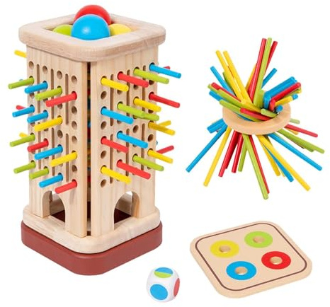 Générique Stapelbare Stäbe – Koordinationstraining für Würfel-Balance-Spielzeug, Entwicklung motorischer Fähigkeiten, interaktives Familienset | von EM-Sticks