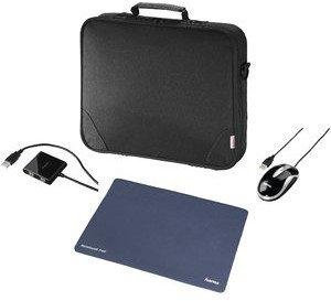 Hama Notebook-Starterset mit Pad Maus USB-Hub Tasche