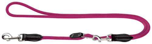 HUNTER FREESTYLE Vario-Leine für Hunde, robust, wetterfest, 1,0 x 260 cm, himbeer