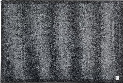 Barbara Becker Fußmatte Gentle, Schmutzfangmatte waschbar, für Eingangsbereich und Wohnungstür, Fußabstreifer Innen, Türmatte, Anthrazit 50 x 70 cm