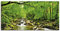 ARTLAND Wanddeko Leinwand Bilder Wandbild 100x50 cm Natur Landschaft Wald Fluss Wasserfall Felsen Steine Bach T1YH