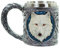 Puckator Deko Glas Wolf weiß, Acrylic, Multi, Height Width 15cm Depth 10.5cm, WOLF29