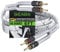 GearIT Hi-Fi 2x2.5mm≤ Speaker Wire with Banana Plugs (1.821 Meters - White) OFC Oxygen-Free Copper, CL2 In-Wall Speaker Cable, Heavy-Duty Braided - 14 Gauge AWG, 3 Feet