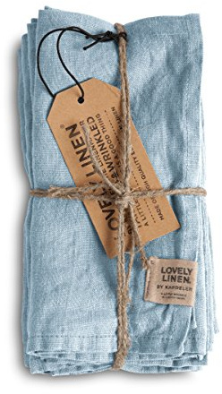 Lovely Linen NL0379 Misty Serviette Leinen Sky (1 Stück)