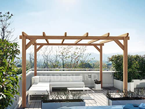 Maderland Pergola en Bois 400x300cm. Tonnelle carport de Jardin