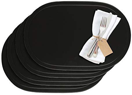 Westmark Tischsets/Platzsets, 4 Stück, 45,5 x 29 cm, Vinyl, Schwarz, Saleen Edition: Fun