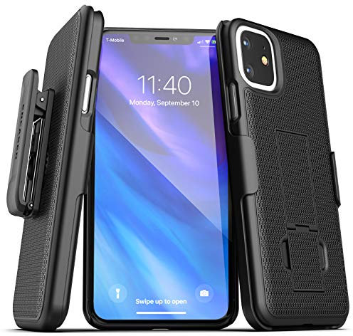 Encased iPhone 11 Belt Clip Case (DuraClip Series) Ultra Slim Cover with Holster (Black)