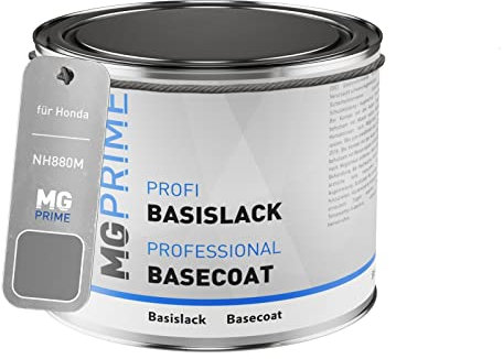 MG PRIME Peinture voiture pot en litre pour Honda NH880M Shining Gray Metallic/Gris Brillant Metallise base 0,5 litre 500ml