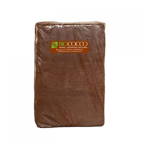 Biococco 15 kg Block Fine Humus per terrari e lettiere derivato dal Cocco - Confezione Multipla da 15 kg con 3 blocchetti Fino a 210 Litri di Materiale