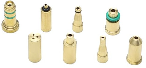 NC 8 in 1 Set Ersatz Aufblasbare Düsen Kit Gas Nachfülladapter Feuerzeug Reparatur DIY Teile für S T Dupont Dunhill Serie Feuerzeuge - Messing, Gold, Klassischer Luxus