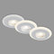 BRILONER Leuchten - 3er Set Einbauleuchten Decke LED, LED Lichtring, Einbaulampen flach, Einbaustrahler Bad, Badeinbaustrahler IP44, Chrom-Matt, 84x34 mm (DxH)