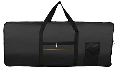 Liummrcy Black Keyboard Cover, Stretchable Oxford Cloth Dust Cover for 61-Key Electronic Piano, Digital Piano Yamaha Casio Roland Consoles and More, Keyboard Case