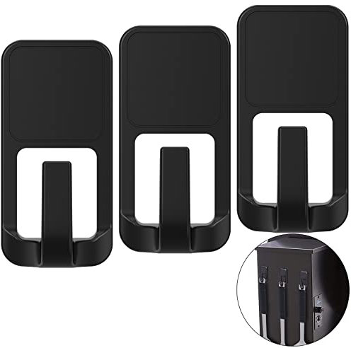 Magnetic Grill Hooks, Magnet Hooks for Grills, Rust Proof & Heavy Duty Outdoor Magnetic Hooks, Grills Magnetic Hooks for Barbecue Tool, Outdoor Hanging, Refrigerator, Grill, Kitchen, Black(3 Pack)
