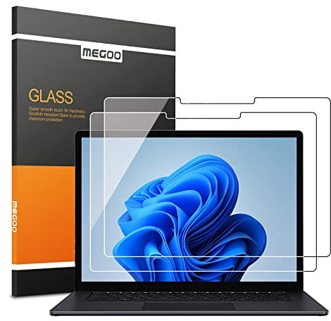 MEGOO [2 Pack Screen Protector Surface Laptop 5/Laptop 6,HD Clear/9H Hardness,Compatible for Microsoft Surface Laptop 4/3/2/1-13.5 Inch