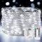 Vacoulery Lichterkette Batterie, 12M 120LED Lichterkette Batterie mit Timer & Fernbedienung 8 Modi, Wasserdicht Lichterkette Innen Außen für Zimmer Weihnachten Garten Party Hochzeit Deko