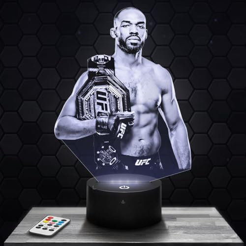 Nachttischlampe J. Jones Bones MMA deko Freie Kampfkünste. Geschenkidee Mann objekt J.Jones Bones MMA Nachtlicht Erwachsene deko Zimmer. Weihnachten