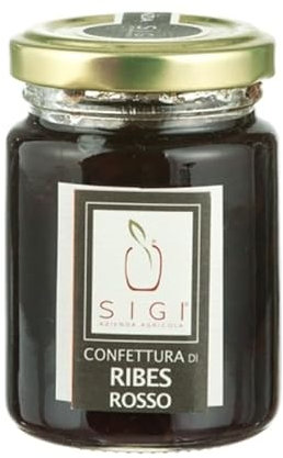 SIGI Azienda Agricola Confettura di RIBES ROSSO | Senza Coloranti, Conservanti, Addittivi | 100% Artigianale e Naturale | Lavorato a Mano, Prodotto in Italia | Barattolo 220gr.