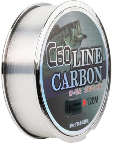 ZYDYRX 120 m Carbon Angelschnur Klar Nylon Unsichtbare Faden String zum Aufhängen Weihnachtsschmuck, Armbandherstellung Nähen Hobby 0,56 mm Klar Perlfaden/Transparente Angelschnur