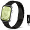 ZoRoll Bracelet Compatible avec Huawei Watch Fit 4 pro/4/3, Bandes Montre Remplacement Bracelets, Acier Inoxydable Métal Bracelet Hommes et Femmes Compatible avec Huawei Watch Fit 4 pro/4/3 - Noir