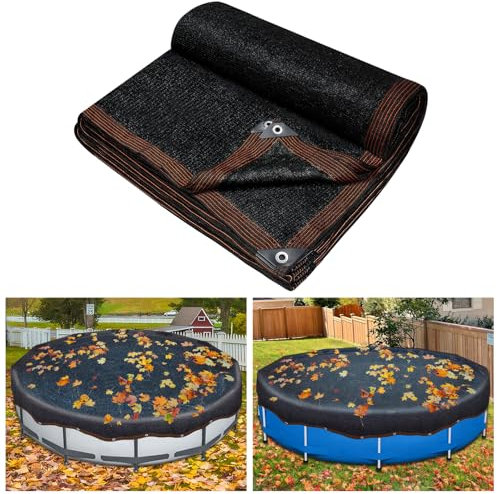 Riare 7,0 m rundes Schwimmbadnetz, feinmaschig, Blattabdeckung, Sonnenschutz mit Verstärkungskante für Innen- und oberirdische Pools
