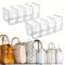 2 Pezzi Organizer Armadio, Porta Borse da Armadio Divisori per Ripiani Trasparenti A 4 Slot Organizzatore per Borse per Camera da Letto, Cucina, Scaffali, Stoccaggio E Organizzazione