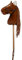 HKM - Hobby Horse Premium, Dunkelfuchs mit Halfter, Schweif & abschraubbarem Stock, Steckenpferd für Kinder, Stockpferd + Zubehör zum Hobby Horsing