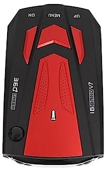 Auto Radar Tacho Akustischer Alarm Radar Geschwindigkeit Control Detektor Fahrzeug Geschwindigkeit Alarm Warnung System Auto Zubehör(V7 Red)