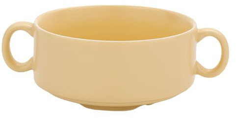 Kleine Suppentasse mit Griffen, einfarbig, 300 ml, Zwiebelsuppenschalen, mikrowellen- und spülmaschinenfest