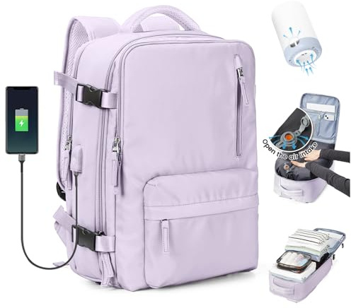 SZLX Sac cabine sous vide, 40 x 30 x 20 cm, étanche, avec compartiments pour chaussures et ordinateur portable de 14’’, bagage à main sous siège, répond aux normes de compagnies telles que Ryanair