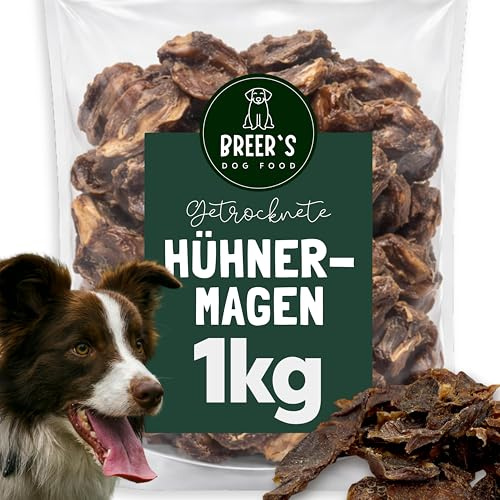 Hühnermägen 1kg getrocknet für Hunde – natürlicher Hundesnack, Kausnack, Kauartikel, Leckerli und Belohnung aus 100% Huhn