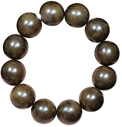 YTBHSHXZ 20 mm Armband aus kalimantischem Adlerholz, einzelnes feines Buddha-Perlen-Stretch-Armband, Rosenkranz for Yoga und Meditation