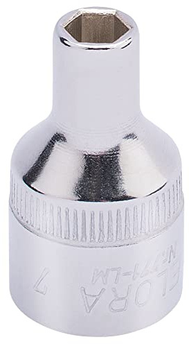 Draper 15296 Elora Hexagon Socket, 7mm Ø, 1/2 Square Drive