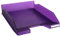 Exacompta 11319D Premium Briefablage Combo Midi DIN A4. Idealer Briefkorb für Ihre Organisation. Robuster und stapelbarer Ablagekorb violett transluzent