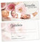 50 Kosmetikstudio – Gutscheinkarten VINTAGE BEAUTY mit weißtransparenten Umschlägen Gutscheine Geschenkgutscheine