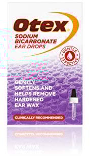 Otex Sodium Bicarbonate Ear Drops for Ear Wax Removal. Effective, Natural and Gentle Removal of Excessive, Hardened Ear Wax. Softens and Helps Remove Ear Wax, 10ml