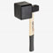 Picard 0006851-1500 Plattenlegehammer mit aufvulkanisiertem Gummiklotz, 1250 g