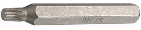 SW-Stahl 05233L Schraubendreher-Bit T40, 3/8 Zoll, T-Profil, 75mm Lang | Langer Torx-Einsatz aus Chrom-Vanadium, Sechsrund-Profil für Industrie & Werkstatt, Sechskant-Antrieb, Profi-Werkzeugbit