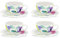 Portmeirion Home & Gifts WG67105-XL Water Garden Breakfast Cup & Saucer-Set of 4