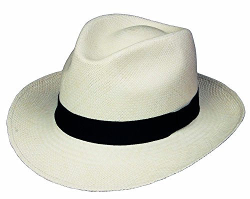 Classic Panama Hut – Original Panama-Hut aus Paja Toquilla, handgefertigt in Ecuador, eleganter Strohhut für Damen & Herren, Sommerhut mit UPF50+ Sonnenschutz (DE/NL/SE/PL, Alphanumerisch, S, Weiß)