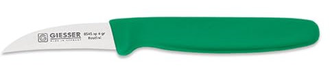 Giesser depuis 1776 - fabriqué en Allemagne - couteau à éplucher vert, lame 6 cm, antidérapant, couteau d'office lavable au lave-vaisselle, inoxydable