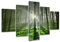 Visario 6312 Image sur Toile Forêt 5 Tableaux sur Toile Marque Original, 200 x 100 cm