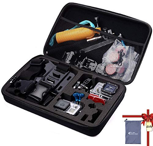 Large Camera Carrying Case Compatible with Gopro Hero 13 12 11 10 9 8 7/AKASO EK7000 Brave 4 Brave 7Le V50X/DJI Osmo Action 5 Pro/ODDV/Jadfezy/SJCAM/APEXCAM/Vemont Action Camera, Travel Case