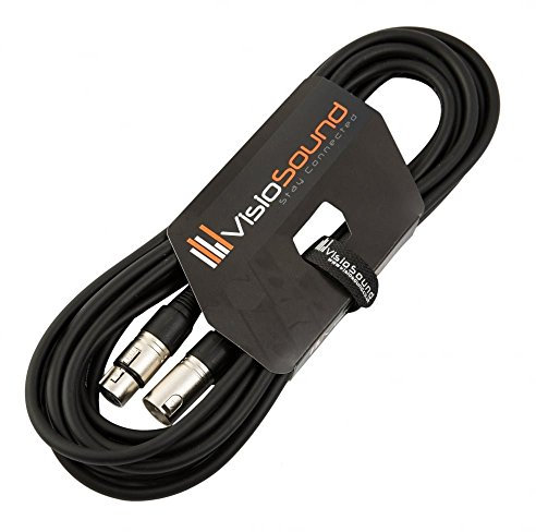 Male to Female XLR Mic Lead/Balanced Microphone/Mic Patch Cable / 7 Colours 6m Black