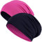 Hatstar® 2in1 Reversible Unisex Beanie | Damen und Herren Mütze | Übergangsmütze für Frühling und Sommer | SoftTouch Poly - Baumwolle | leicht & weich (2 in 1 schwarz/oink)