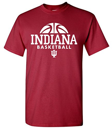 UGP Campus Apparel Indiana Hoosiers Basketball Herren-T-Shirt, Rot, Einfarbig, Sport, Kurzarm, Small, Pullover, Crew-Ausschnitt, Unisex-Erwachsene, Männer, T-Shirt