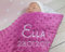 ★ Babydecke mit Namen und Datum Bestickt ★ Minky ★ Baumwolle ★ Füllung ★ (75 x 100 cm, Sterne - Rosa) (900116)