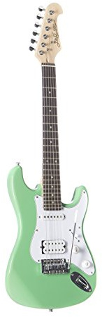 J & D E-Gitarre im ST-MINI-Stil mit Erle-Korpus, Ahorn-Hals, Keramik Single Coil, Surf Green, Vintage Style